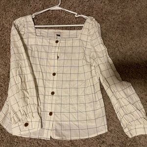 Square neck long sleeve